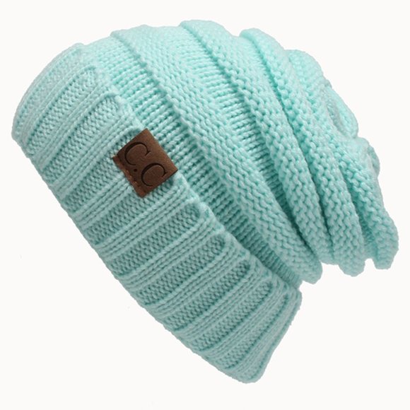 Accessories - Ladies AQUA Knit Winter Beanie Hat